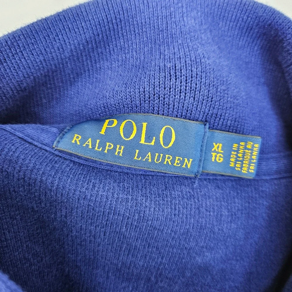 Polo Ralph‎ Lauren Quarter Zip Mens XL Long Sleeve Blue QZip Sweater Preppy